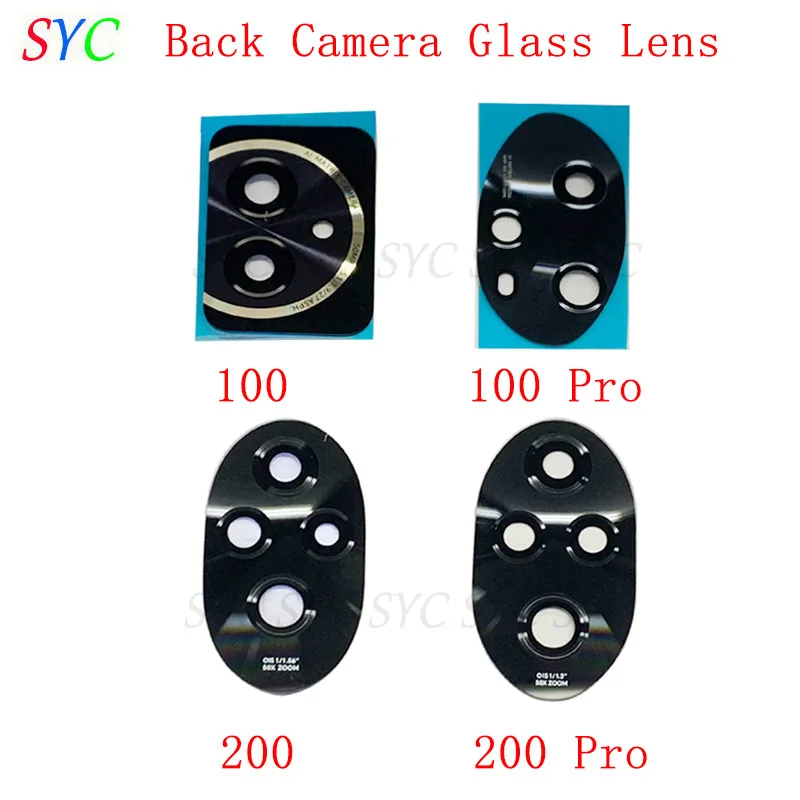 2Pcs Rear Camera Lens Glass For Honor 200 Pro 100 Pro Back Camera Glass Lens Repair Parts