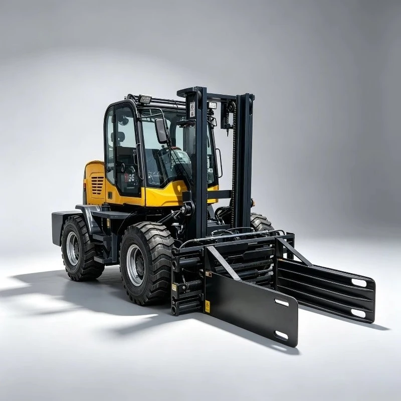 Articulated All Terrain Forklift 4x4 3 Ton 5 Ton Off Road Rough Terrain Heavy Duty Lift Truck Multi Function Attachments  Y002