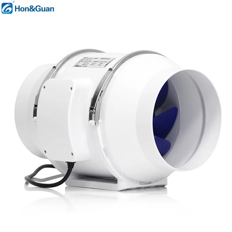 hon&gu an 6-Inch ABS Plastic Small Volume Mixed-Flow Inline Duct Fan Low Noise Axial Flow Fan