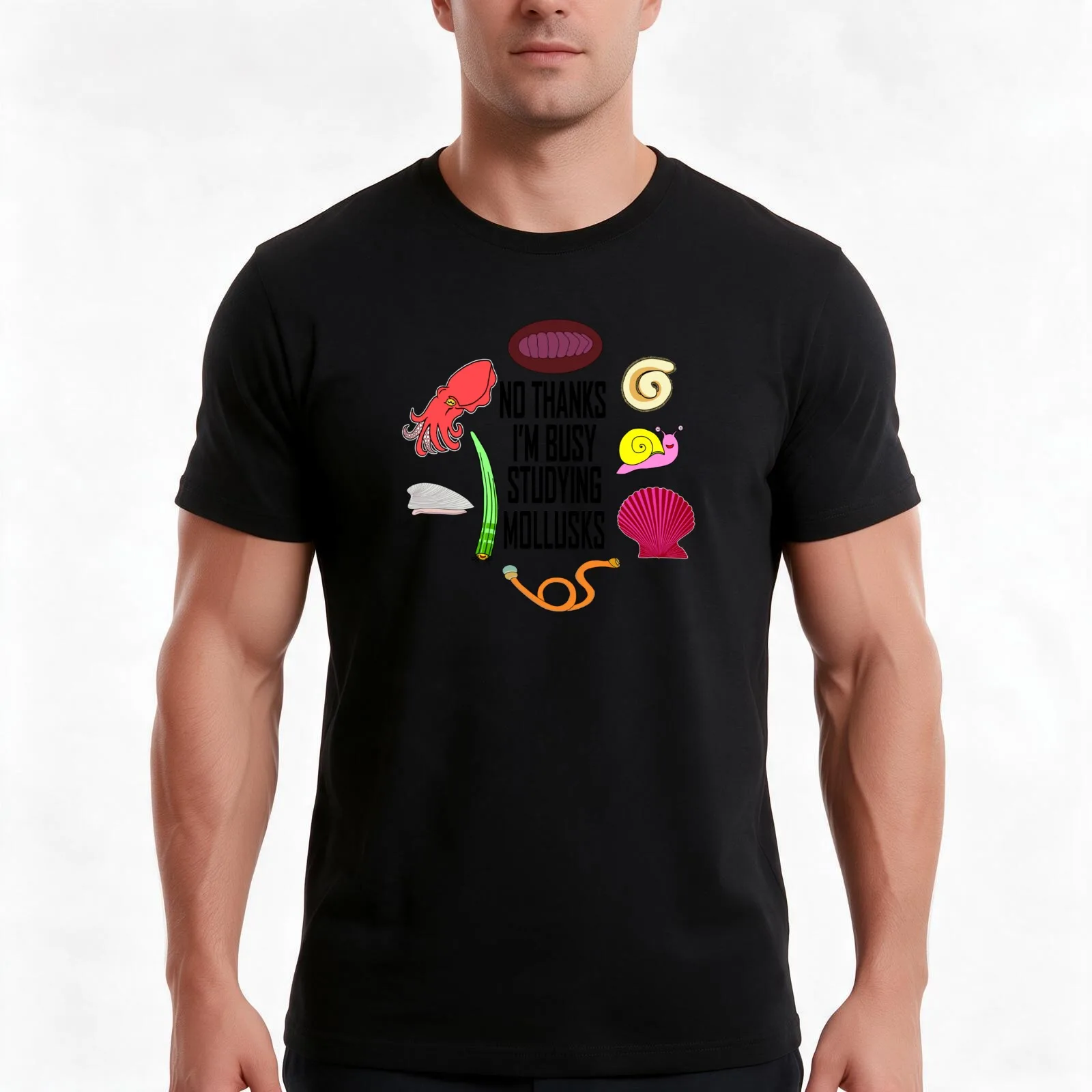Mollusk Classes (US spelling) T-Shirt, Summer Casual Cotton Tee, Oversized Streetwear Tops, Vintage Graphic Print, 100% Cotton