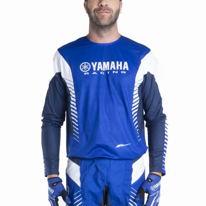 

Футболка Yamaha 2026 с индивидуальным принтом, с длинным рукавом, синяя, летняя, для мужчин и женщин, модная и трендовая, для велоспорта и мотоциклов