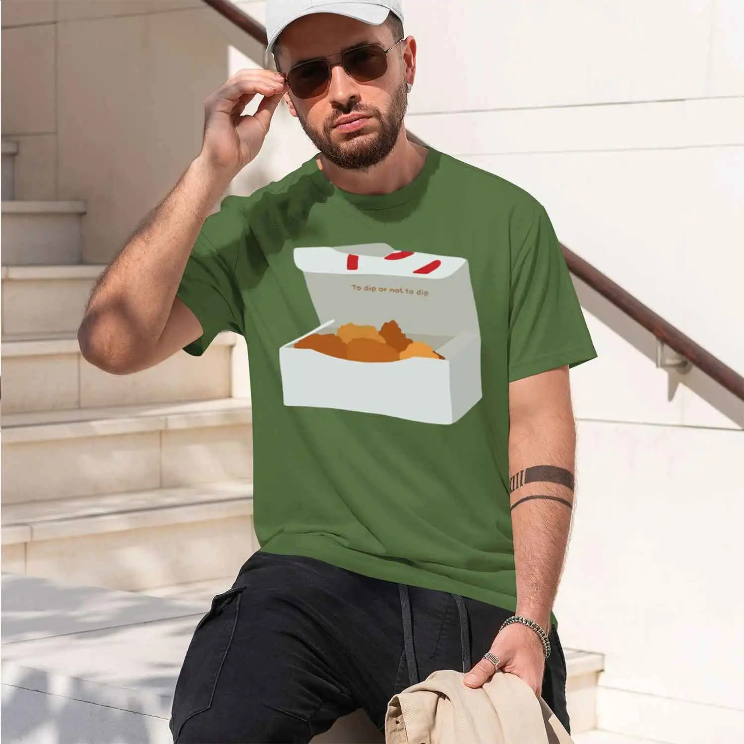 ick fil a icken nuggets Sticker 2026 New Model Men’s Short-sleeve crewneck T-Shirt Classic Casual Multiple Colors and Sizes for view 5