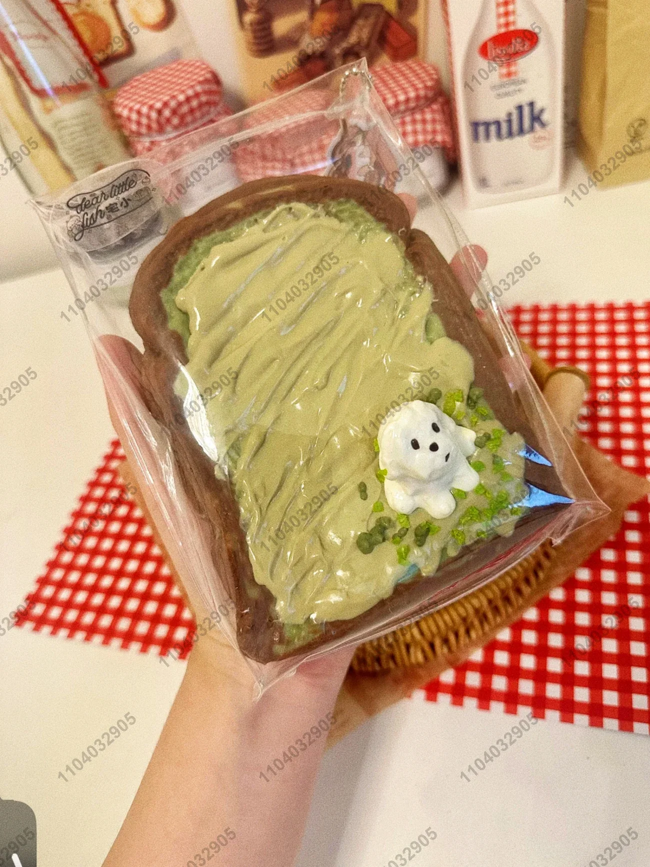 Matcha Puppy Toast Taba Squishy Big Cartoon Doggy Toast Bread Silicone Mochi Toy Squeeze Toy Anti Stress Release Hand Relax Gift