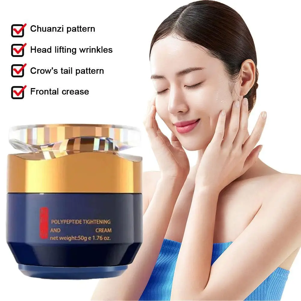 Triple Hyaluronic Acid Peptide Face Cream Ceramide Complex Anti Wrinkle Firming Moisturizer Non Greasy Skin Elasticity Boost
