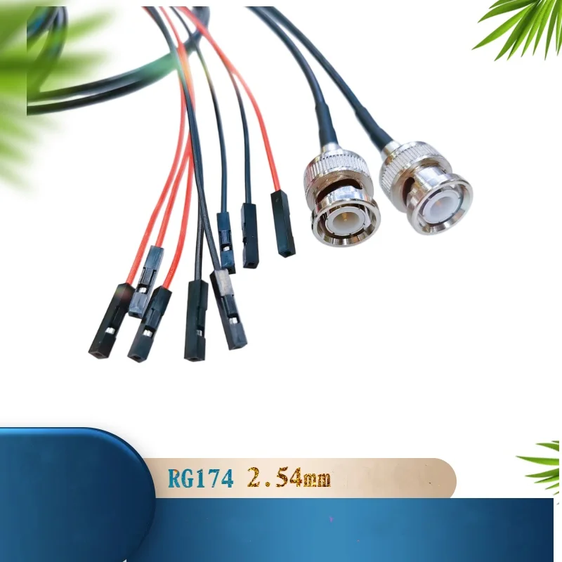 BNC to DuPont RF Test Cable 2.54mm DuPont Female Header Q9 Red/Black 1-to-2 Extension Adapter Cable 1M silver wire 1pc/Lot