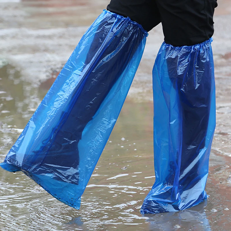 Tampas Descartáveis de Sapato de Chuva, Impermeável, Antiderrapante, Transparente, Plástico, Espessado, Resistente ao Desgaste, Isolamento, Exterior, Coberturas para os Pés