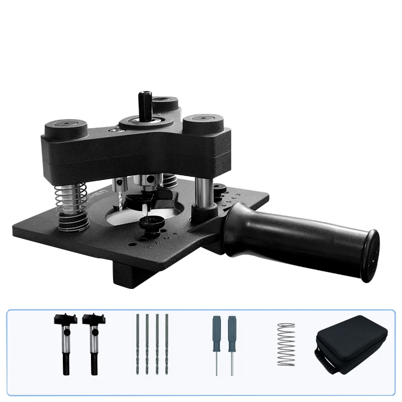 1Set 3-Axis 35mm Concealed Hinge Drilling Jig, Heavy Duty Guide Hinge Hole Drilling Guide Woodworking Tool Hole Opener Locator