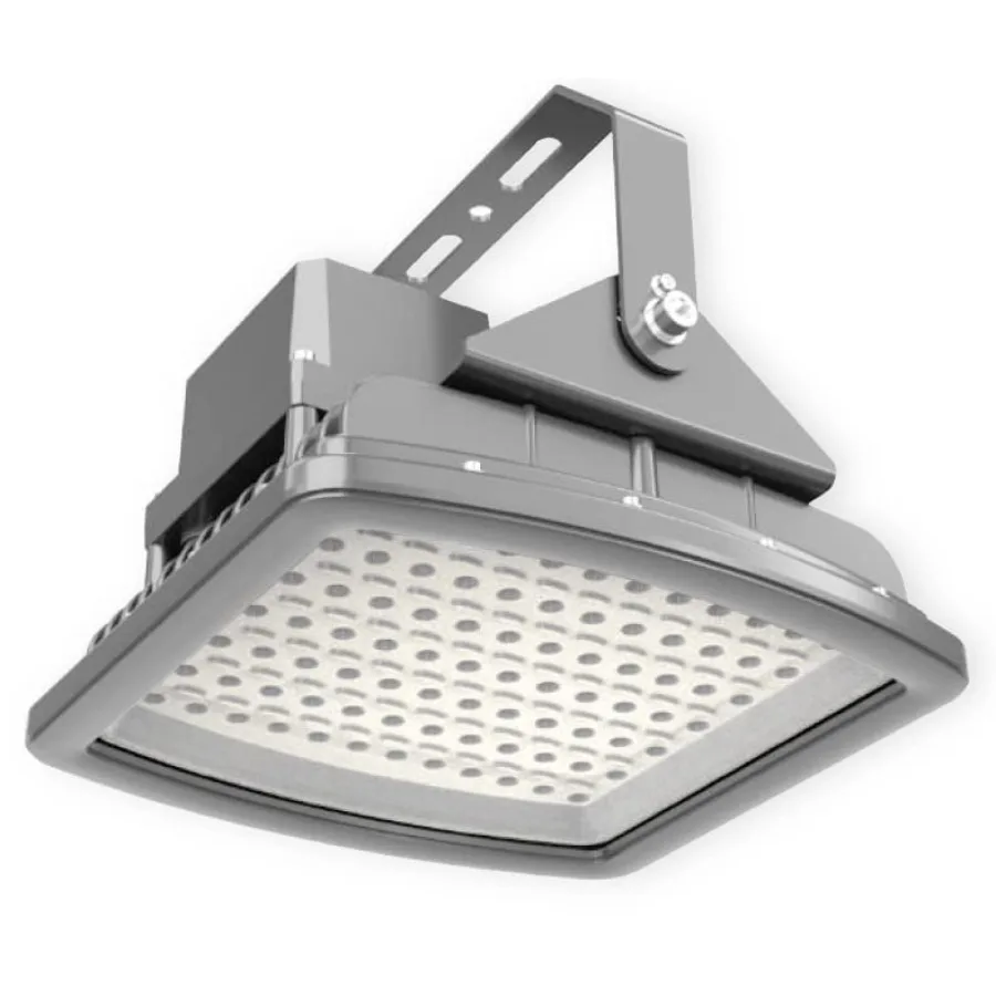 

Промышленный взрывозащищенный светодиодный прожектор 200 Вт, 5000K, IP66, класс I Div 2, сертифицирован UL1598A, для НПЗ, авиационных ангаров, газовых установок, 100-2