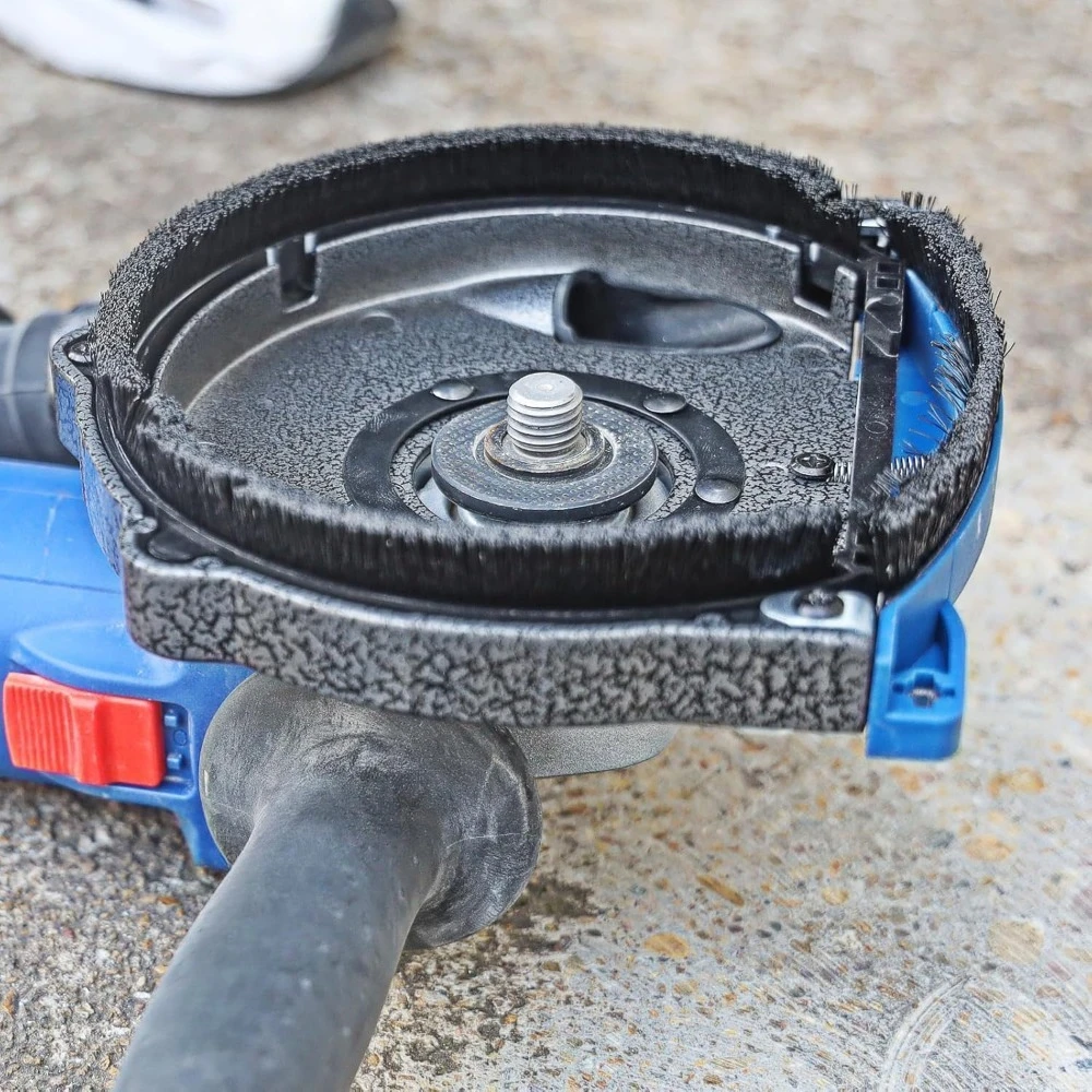 HERZO 125 مللي متر كفن غبار ألومنيوم لطاحونة الزوايا مع عجلة طحن 125 مللي متر #6