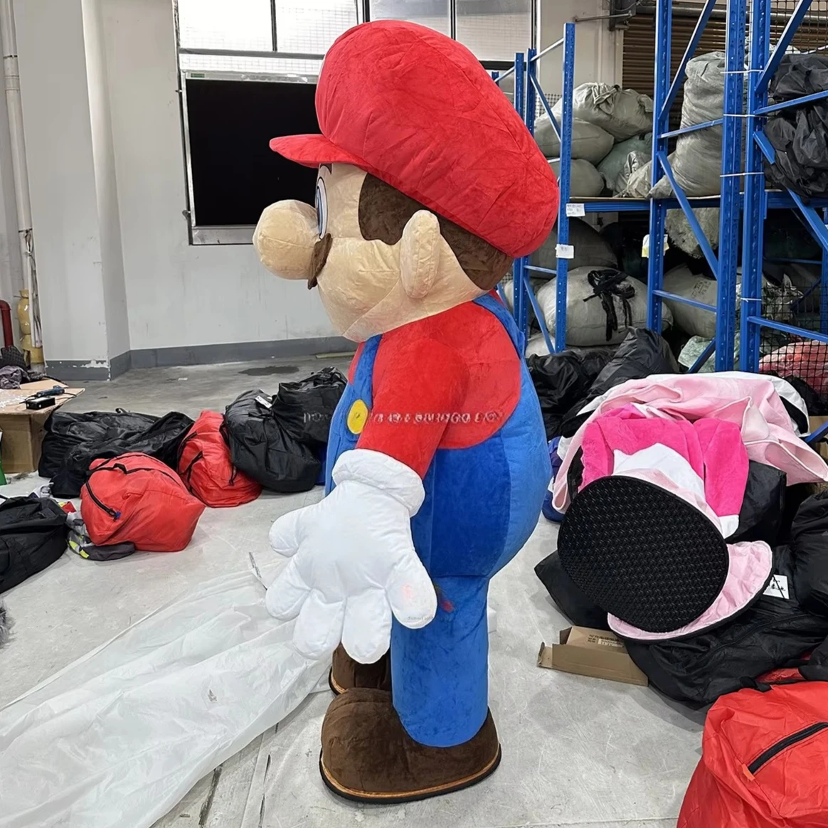 Miniso نفخ لويجي المشي دمية زي ماريو التميمة البدلة جميلة هالوين عيد الميلاد حفلة تنكرية الزي للبالغين