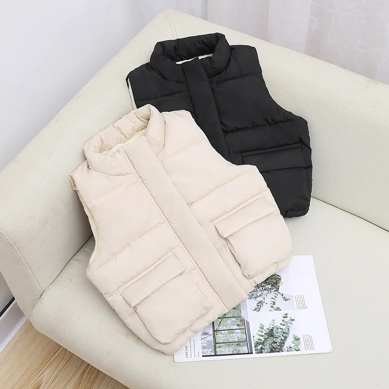 Children vest thickened and warm in winter 1-7 Age Korean boy and girls Leisure and versatile down sleeveless coat kids clothing