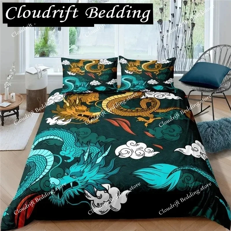 dragon-duvet-cover-king-queen-japanese-exotic-bedding-set-ancient-mythical-animal-comforter-cover-polyester-quilt-cover