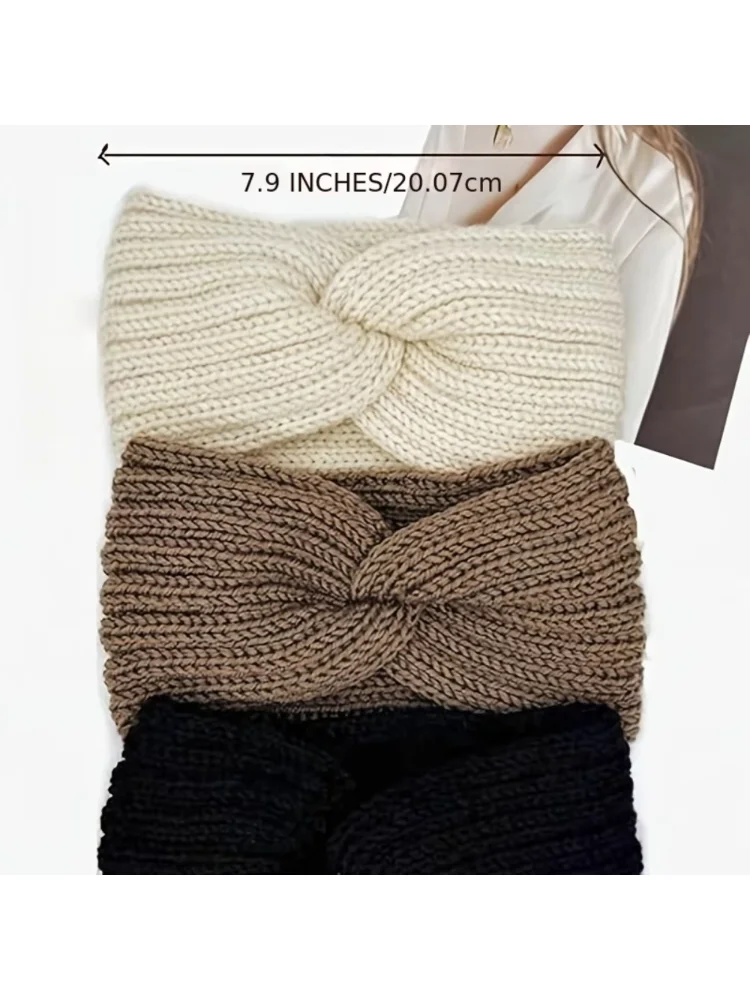 3/1pcs Knitted Headband with Ear Protection, Fashionable and Warm Hair Accessories for Autumn