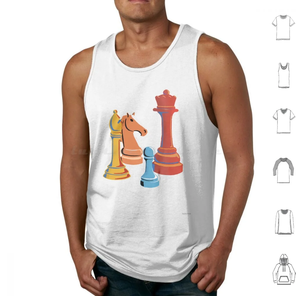 Queen Me Tank Tops Vest Sleeveless Chess Queen Pieces Strategy Board Game Nerd Cool