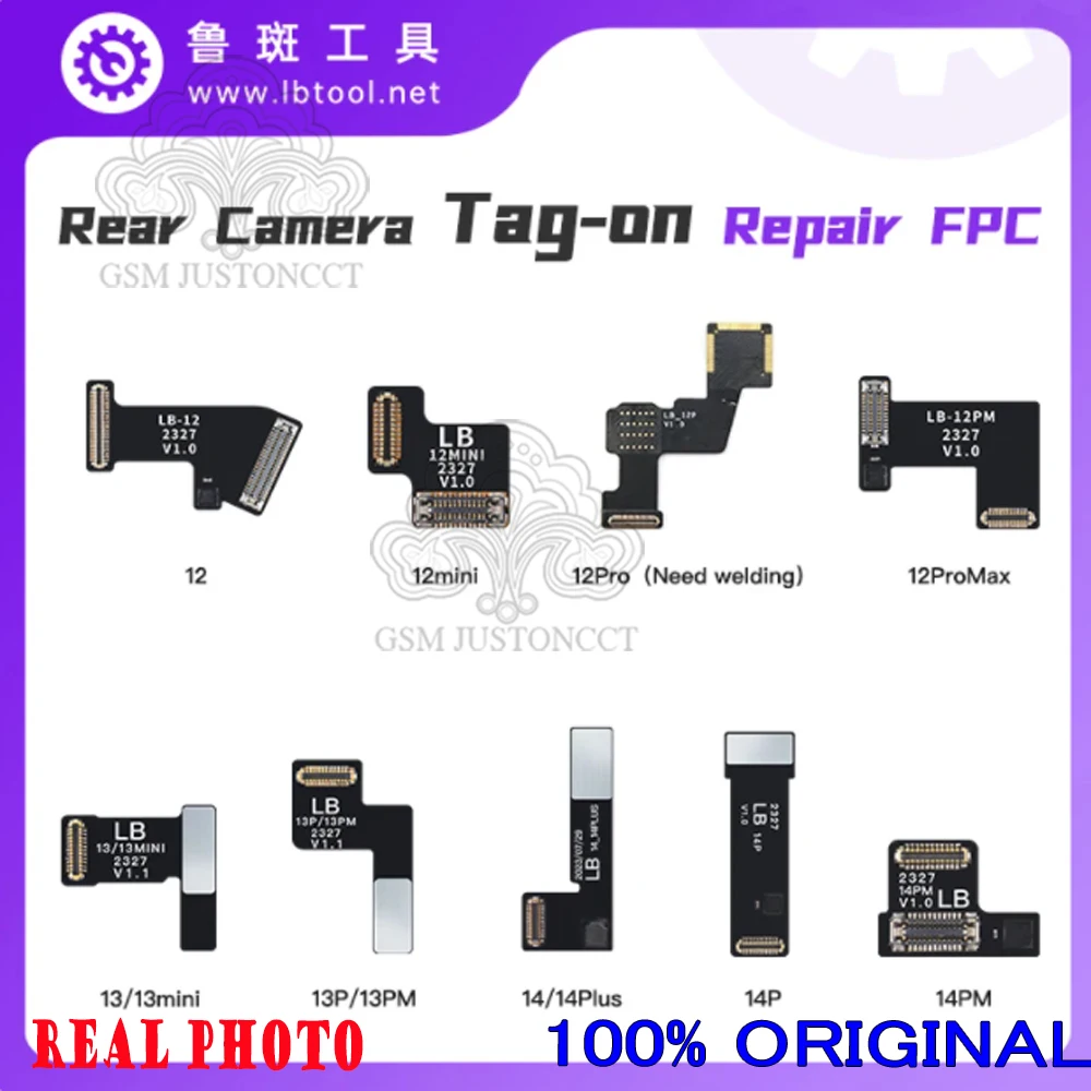 Luban Tag-On Camera Non-Removal Repair FPC Flex Cable for iPhone 12 13 14 ProMax Mini Camera Repair Cable Solve POP-UP Problem