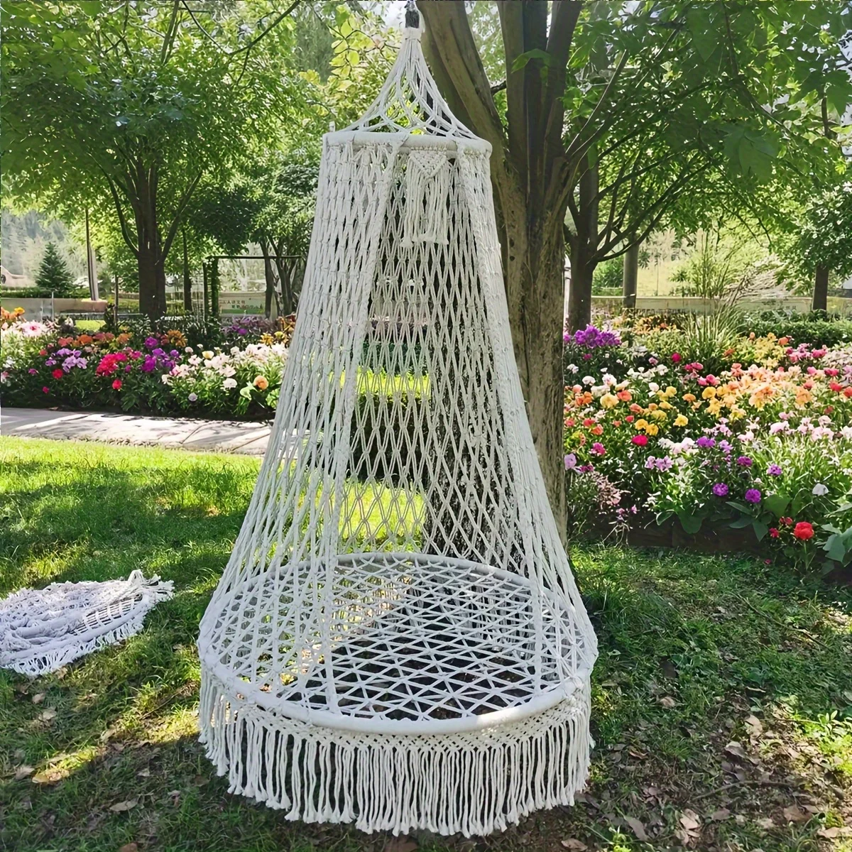 

Customizable Handmade woven tassel hanging chair outdoor hammock does not include seat Bohemian courtyard swing indoor hammock