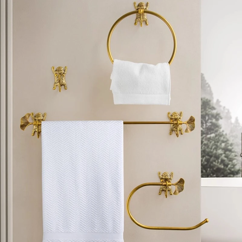 

Towel Ring Brass Antique Hand Towel Hanger Towel Holder for Bathroom,Toilet,Kitchen Accessories Wall Mounted Napkin Holder
