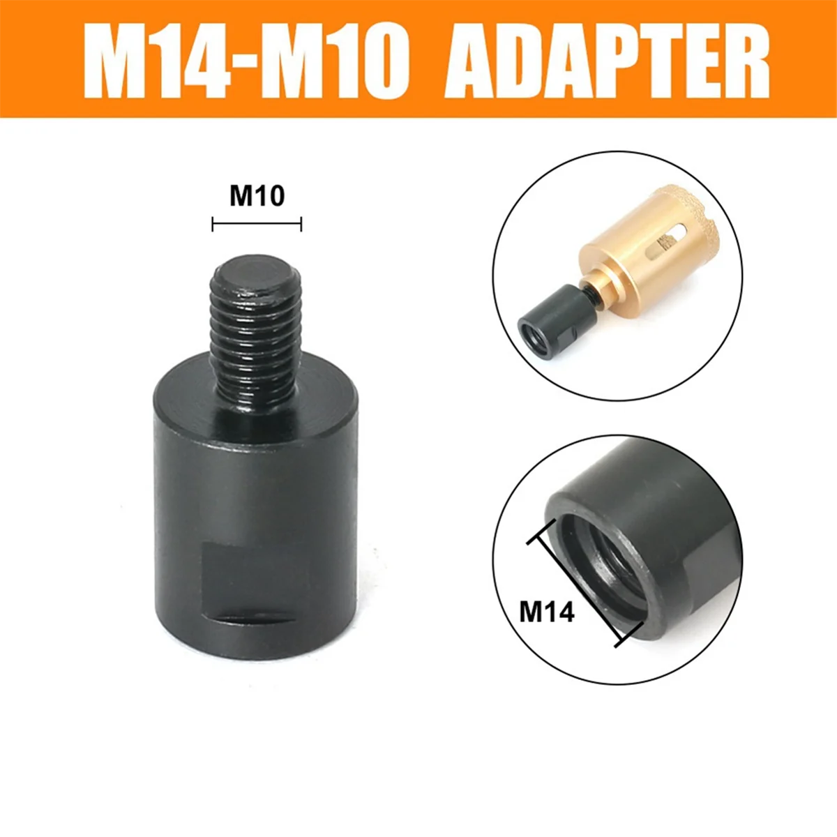 4 pz M14 M10 5/8 pollici-11 adattatore smerigliatrice angolare convertitore filettatura adattatore connettore albero lucidato per punte da trapano sega a tazza