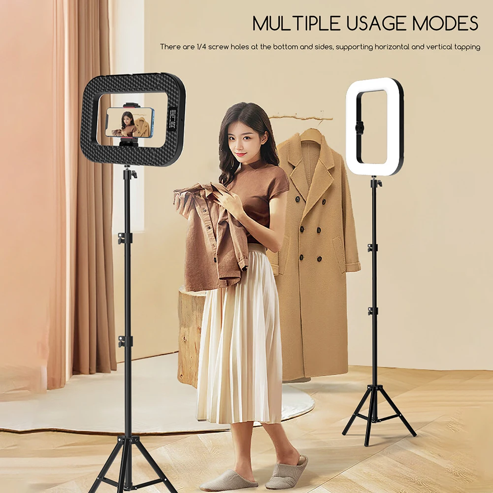 Square-Rings Light Adjustables Color Temperature For Mobile Photography For Broadcast