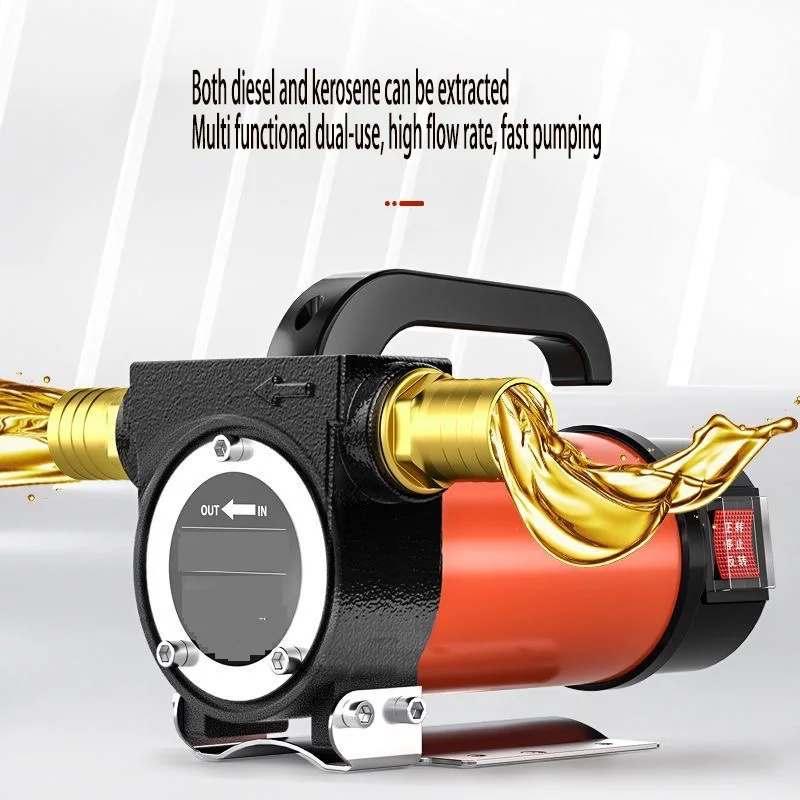 600W Oil Pump New 12v24v220V Oil Pump Household Diesel Pump High-power Vehicle Use