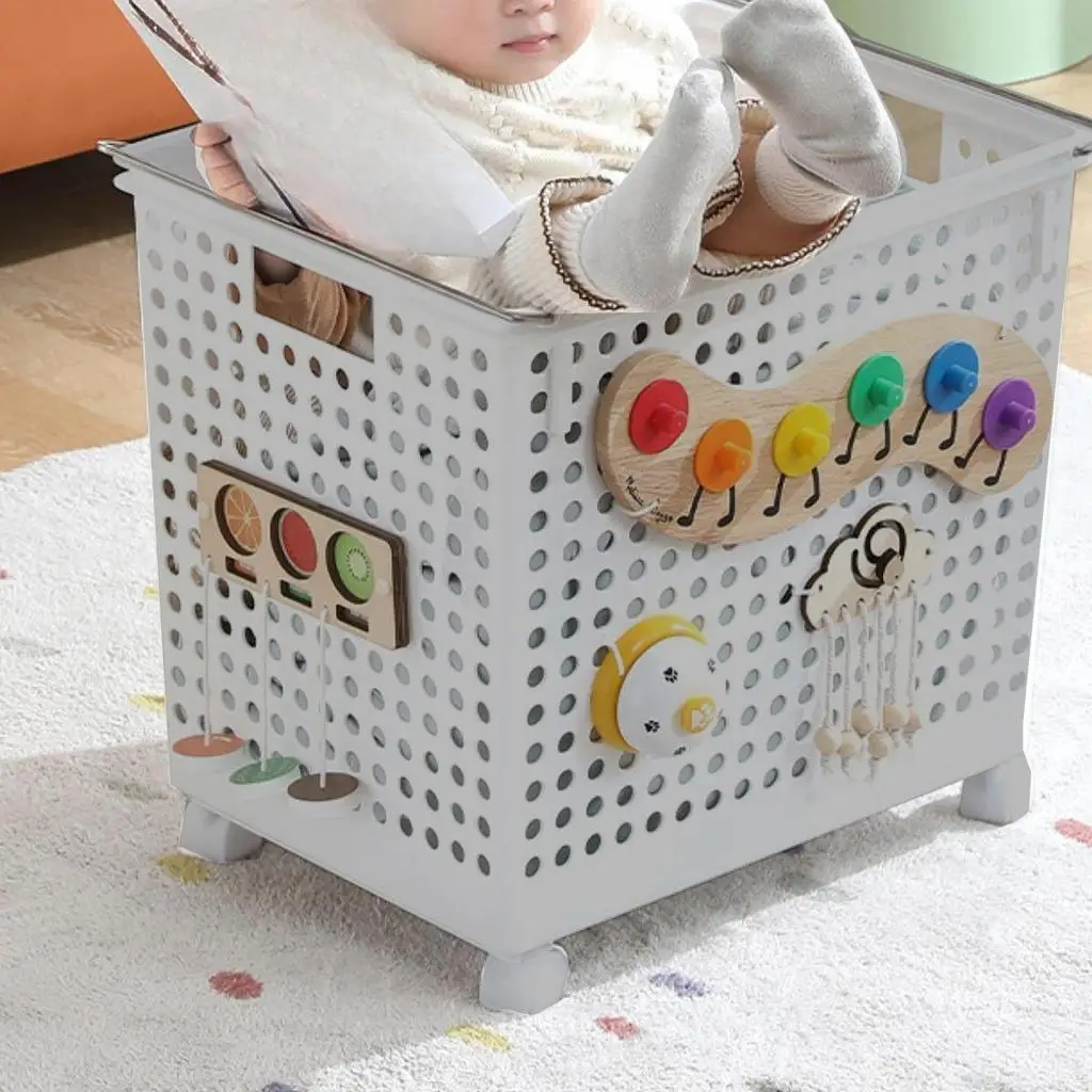 

Laundry Basket with Wheels Laundry Hamper Practical Organizer Rolling Basket
