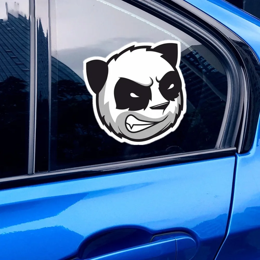 

1pc 2D Flat Angry Panda Waterproof PVC Vinyl Sticker, Multiple Sizes for Bumper Rear Window Laptop Refrigerator Toilet