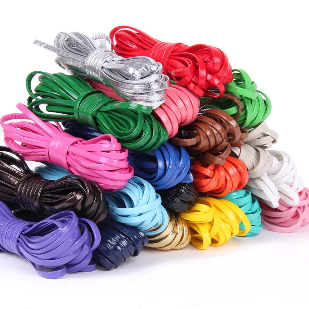 2/3/4mm 5 Meters Colorful Flat Soft PU Leather Eco-Friendly Faux Leather Cord String Rope DIY Necklace Bracelet Making
