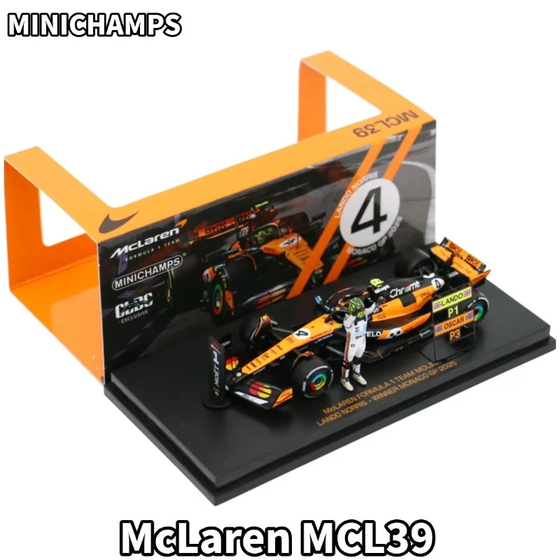 

MINICHAMPS 1:64 F1 McLaren MCL39 Norris 2025 Monaco Grand Prix Cast Alloy Car Model, Boys' Toy, Adult Collection Decoration Item
