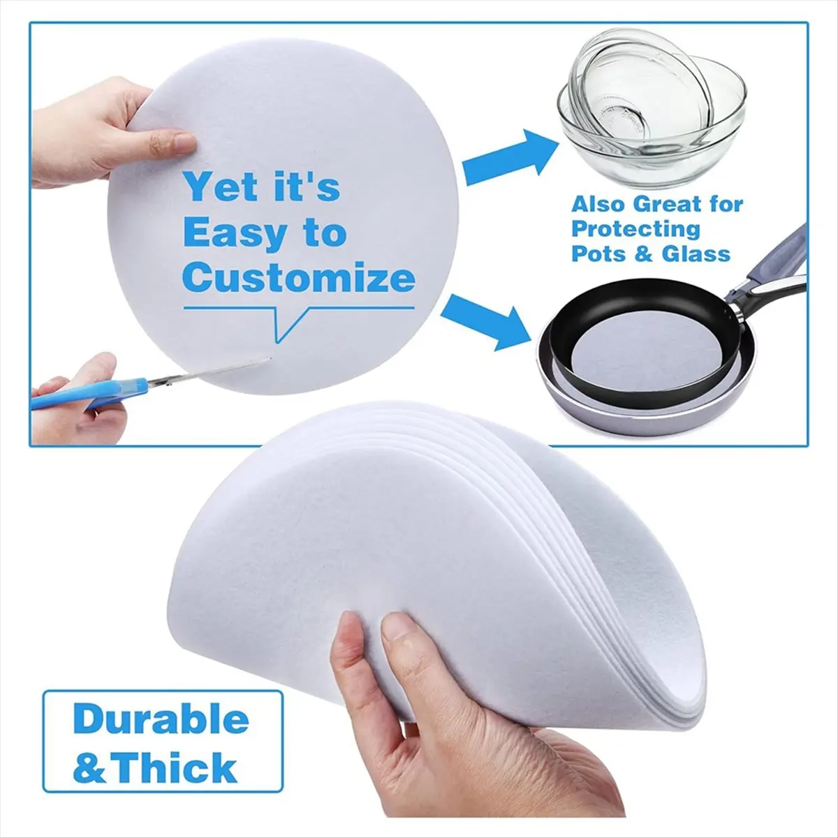 HOT Plate Separators Storage,60pcs Thick Soft Felt Plate Dividers for China, Dish, Coffee Saucers Protecting and Stacking A 【SPE