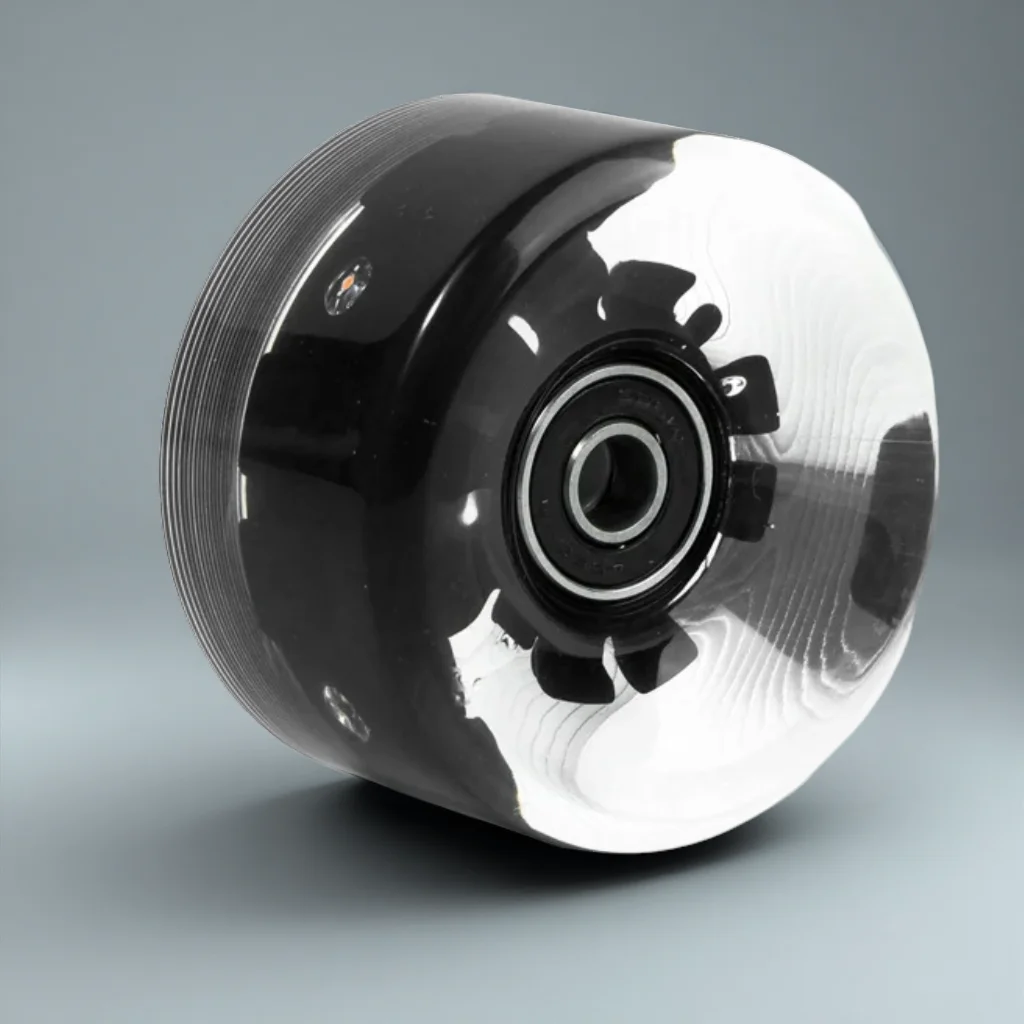 

Flashing LED Light Wheels 6536 Double Row Roller Skates, Universal 4 Wheels For Skateboard & Caster Board