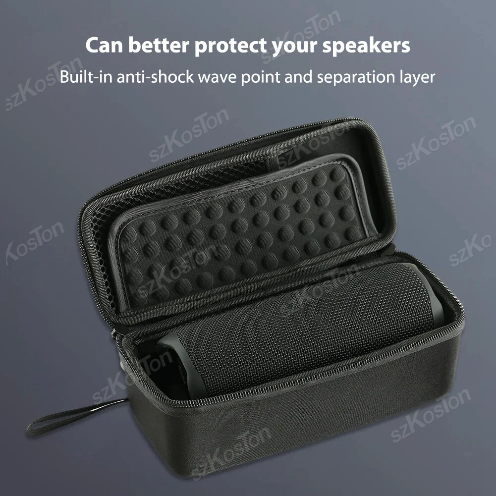 حقيبة حمل للسفر لـ JBL Flip 6 سماعة لاسلكية تعمل بالبلوتوث حقيبة سماعات محمولة لـ JBL FLIP6 EVA صندوق تخزين صلب مقاوم للماء