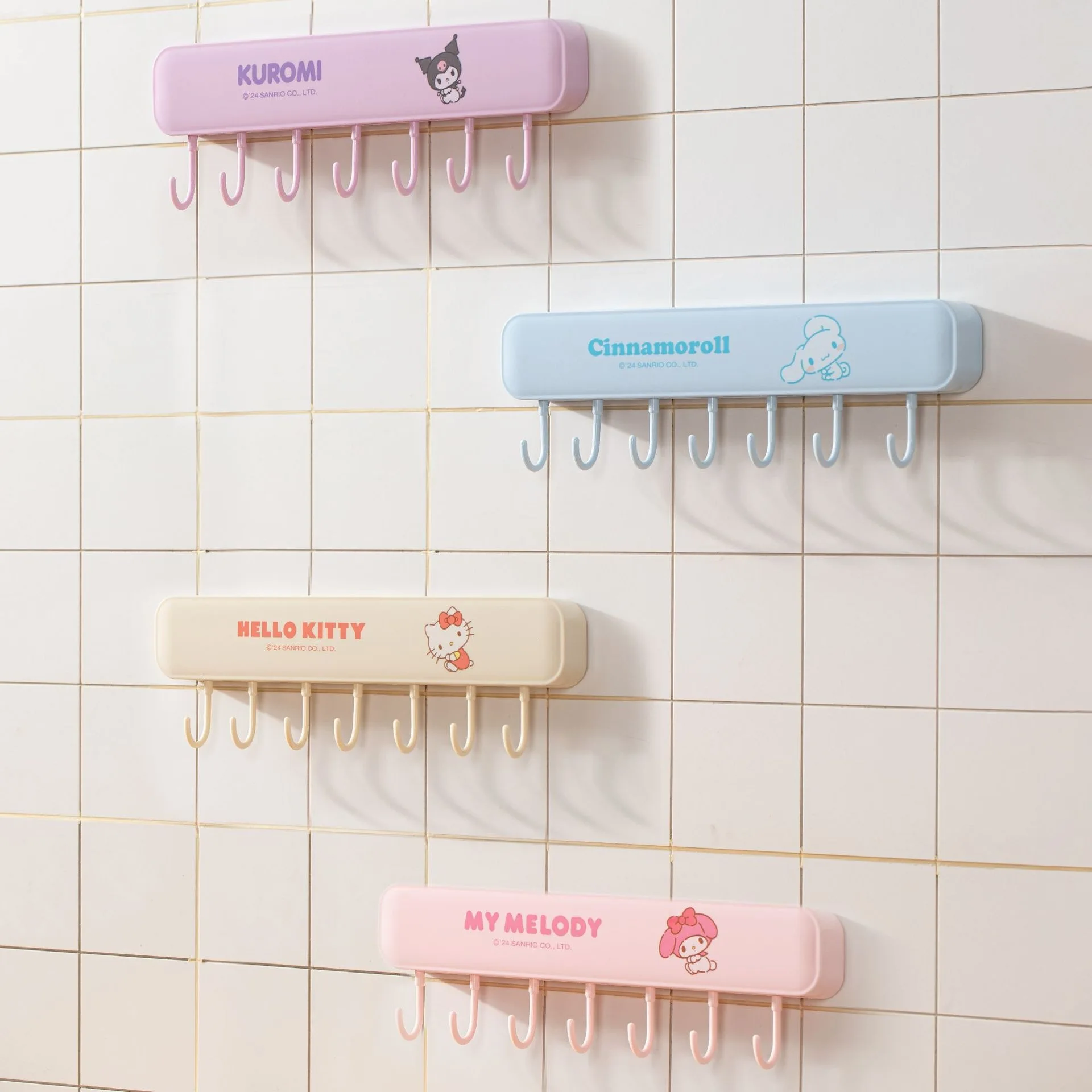 

Hello Kitty storage rack Sanrio Anime cute cartoon creative multi style home kitchen bathroom kawaii no punching hook gift