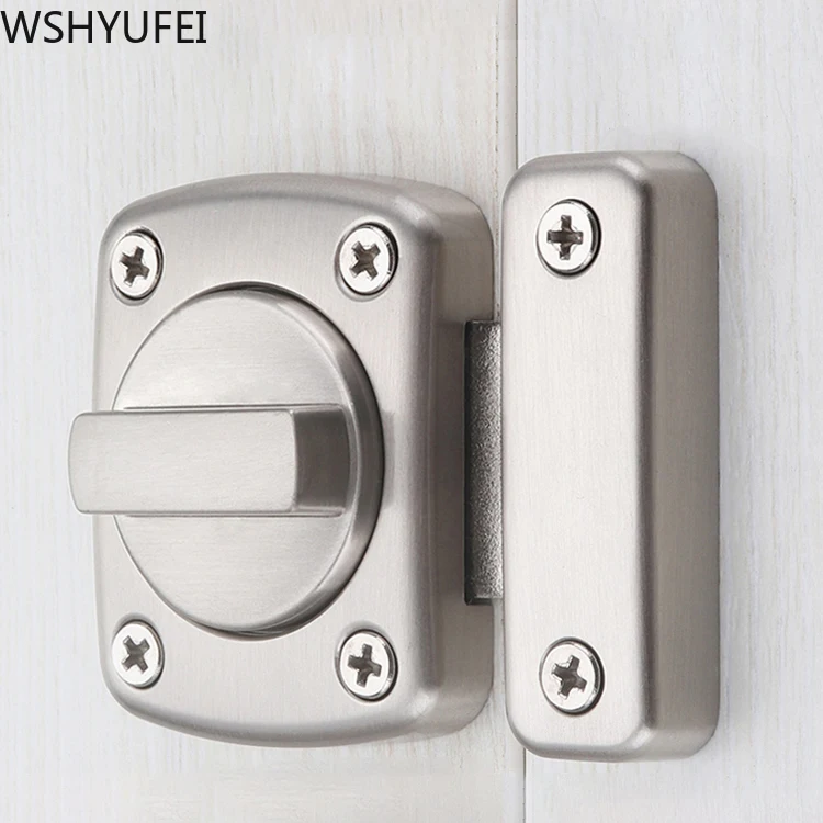 WSHYUFEI Zinc alloy General latch Security Anti-theft Door latch Bedroom Bathroom Turn Twist Bolt Privacy Catch Latch Hardware