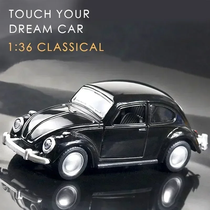 1:36 Simulation Alloy Car Model Retro Beetle Diecast Metal Classic Cars Mini Alloy Car Toys Cake Decoration For Boys Gift