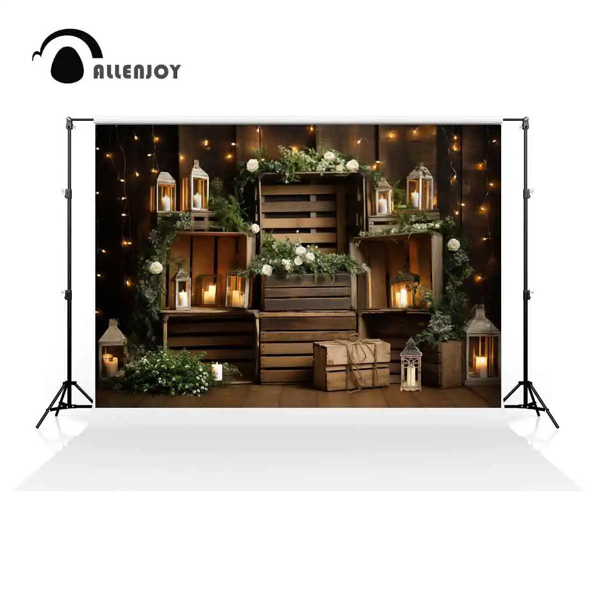 Allenjoy Spring Crates A'Glow Backdrop