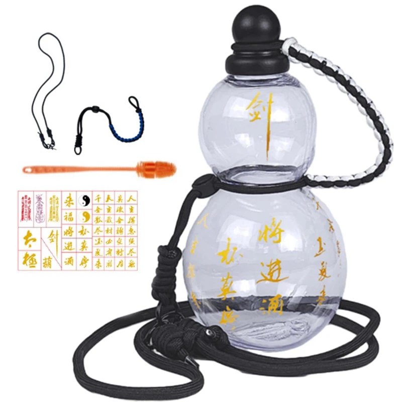 Garrafa de cabaça de inspiração retro chinesa 800ml garrafa de água de cabaça garrafa de água esportiva transparente