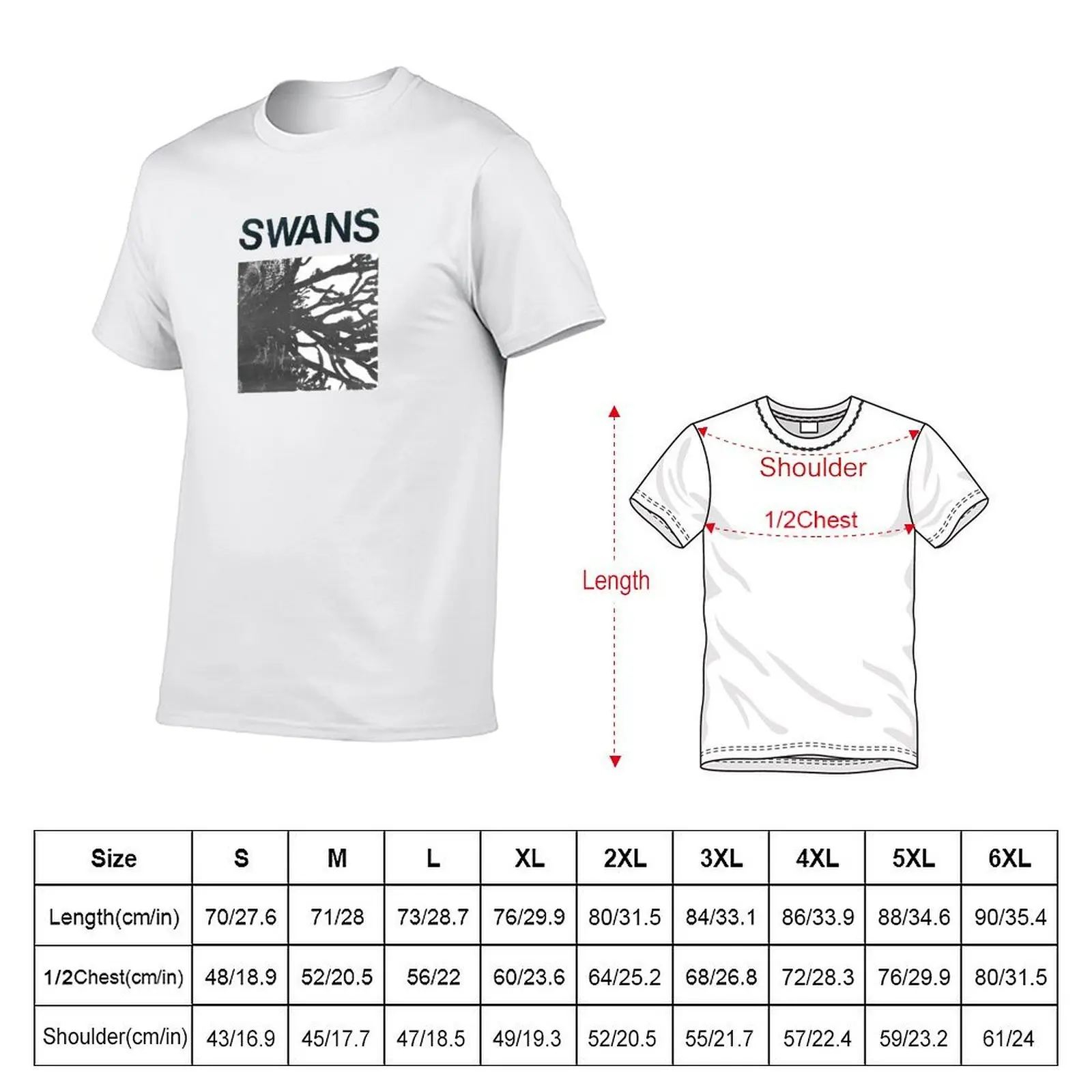 Swans Band Tee T-Shirt plain vintage plain t shirts men