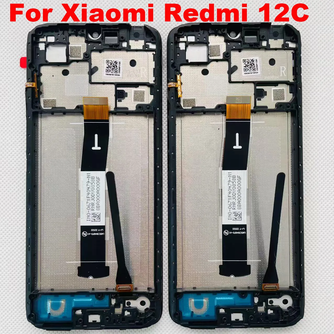 

6.71"Original NEW For Xiaomi Redmi 12C LCD Display For xiaomi Poco C55 Display Touch Screen Digitizer Assembly with frame Parts