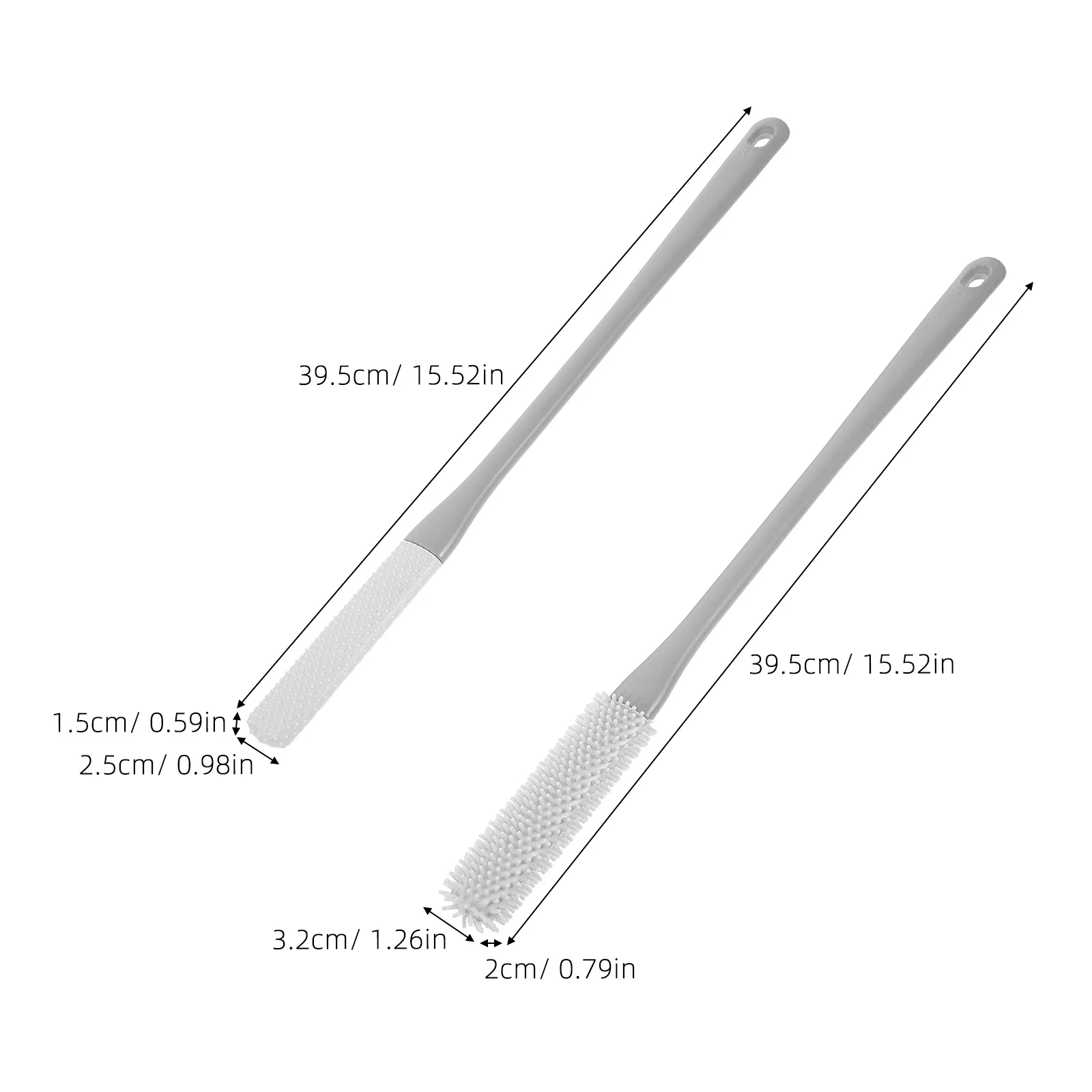 2個入り ロングハンドルフットスクラバー ソフトラバー角質除去ブラシ シャワー用 角質除去ツール 足の隙間クリーナー フットケアマッサージ