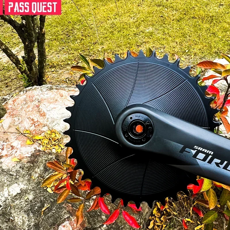 PASS QUEST 3mm Offset 8 Stud Road Bike Narrow Wide Chainring 38-54T Chainring for Sram ETAP AXS 12s FORCE RED Crank