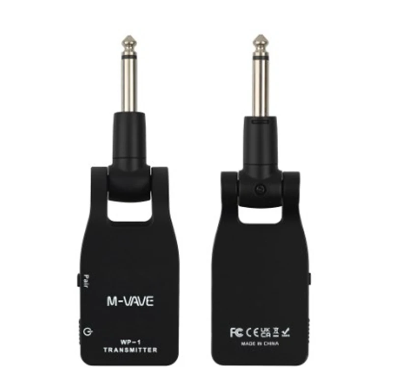 M-VAVE 2.4G Wireless Guitar System Transmitter Guitar Bass Receiver Built-in Rechargeable Lithium Battery 30M Transmission Range