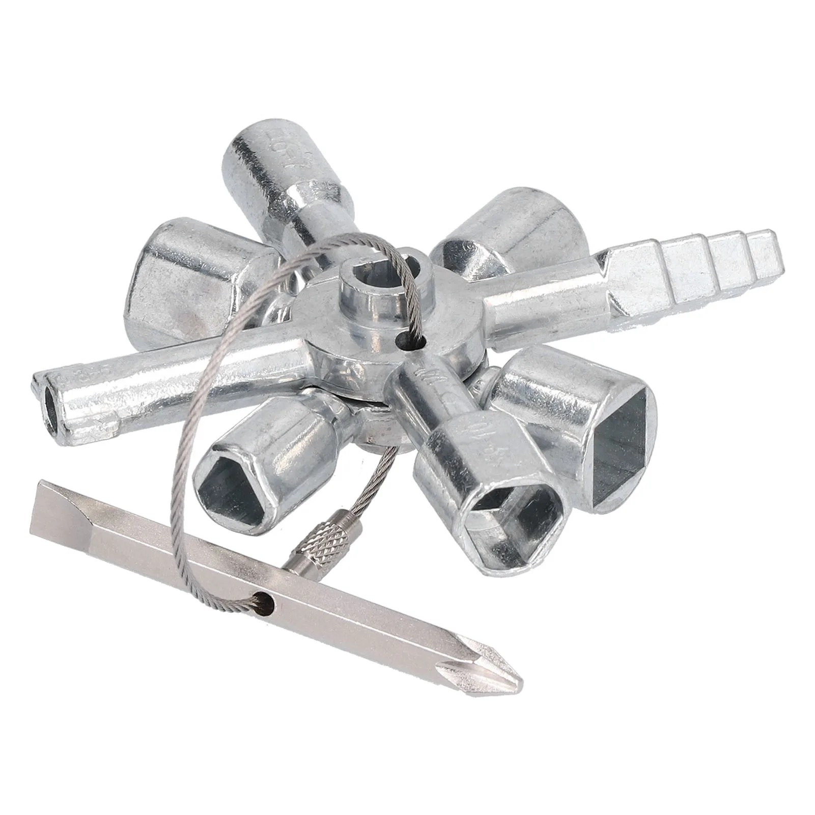 مفتاح خزانة مفتاح ربط 10 في 1 أداة بحرية متعددة الوظائف مفتاح ربط معدني مفتاح خزانة تحكم معدني #2