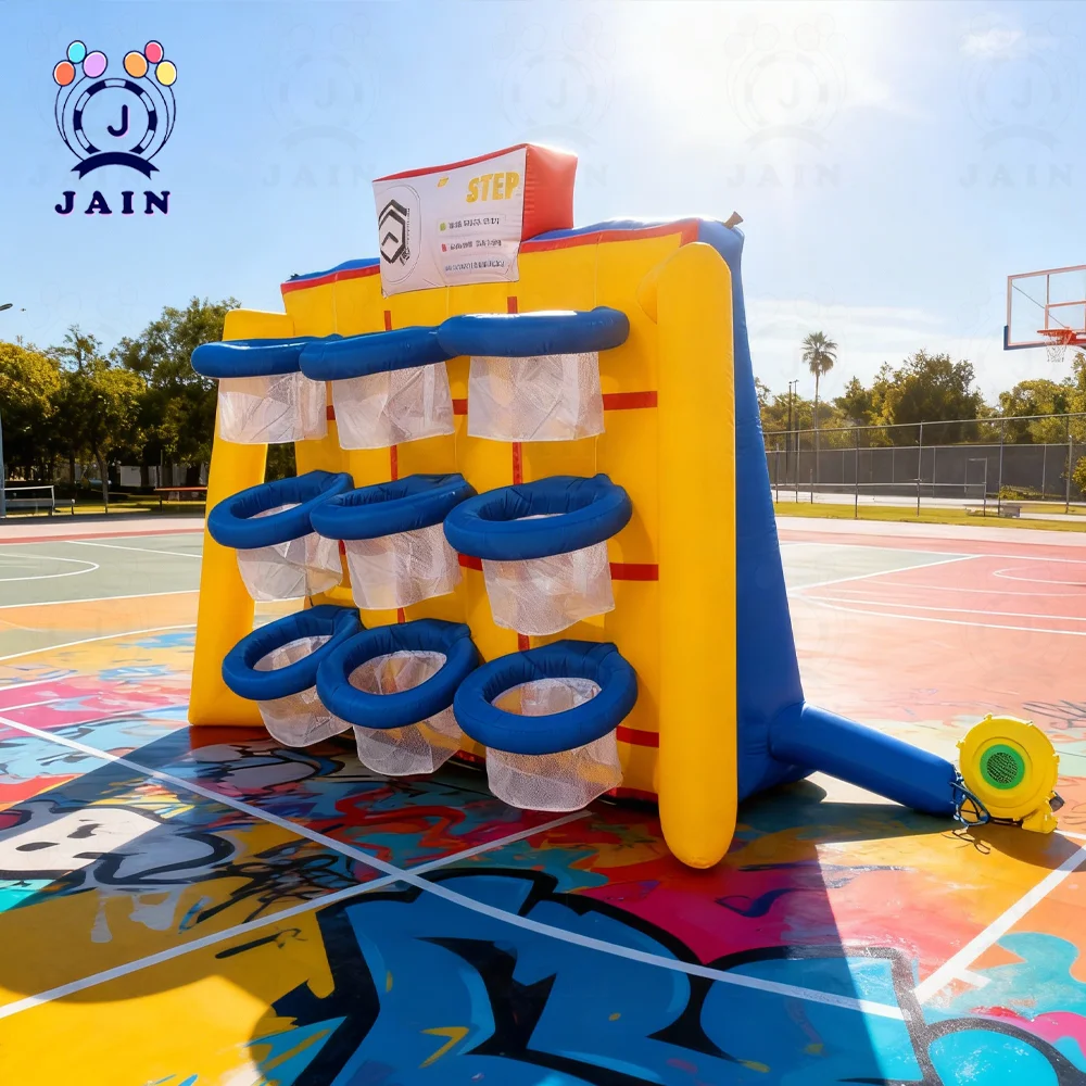 Outdoor High Quality Inflatable Basketball Shooting Hoop Inflatable Multi-Sports Play With Custom Design Customized