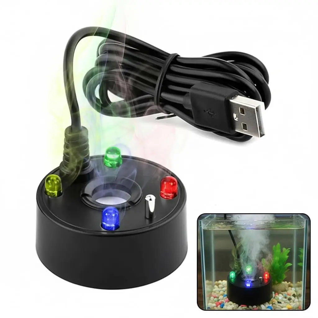 Neu 2026 5V USB Aquarium Luftpumpe Sprudelgenerator Sprühgerät Fischbecken Raucheffekt Blubber Aquarienzubehör Heißer Verkauf
