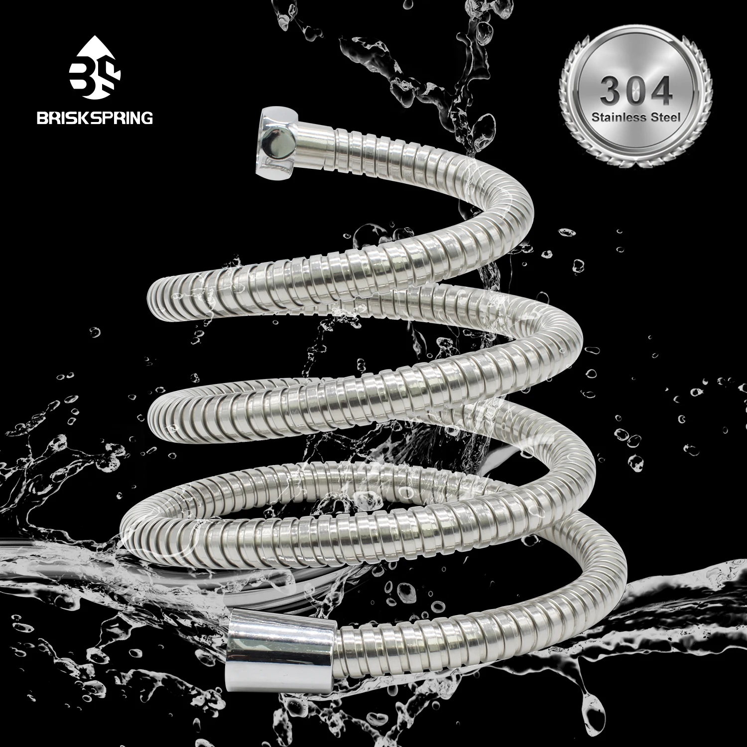 

1,5 м SUS304 душевой шланг из нержавеющей стали, гибкая душевая труба с защитой от взрыва, герметичный разъем для замены насадки для душа в ванной комнате