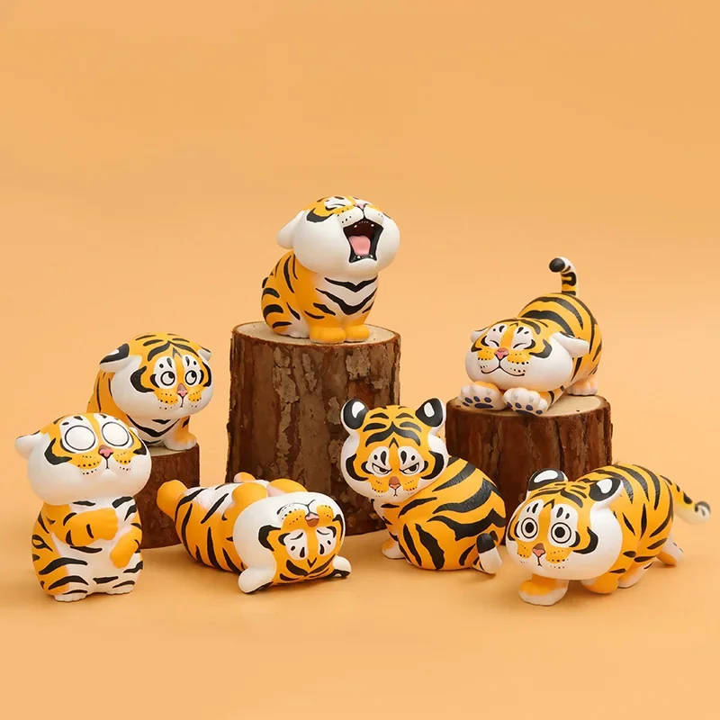 

Xiaohu Tiger Daily Series Blind Random Box Toys Desktop Model Kawaii Mystery Box Caja Caixa Anime Figure Fat Tiger Girls Gift