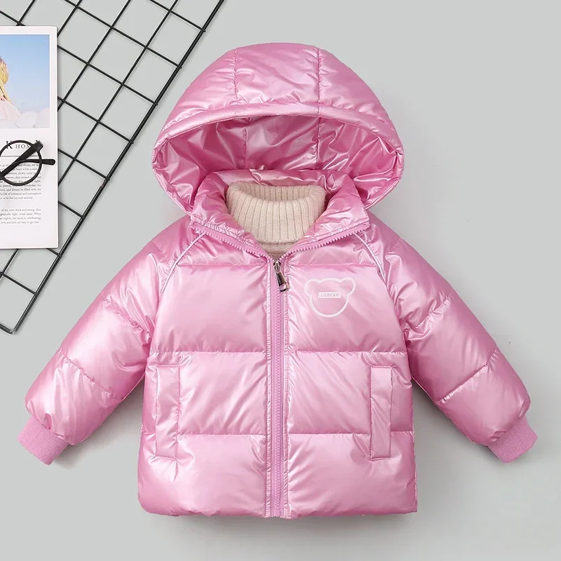 Children White Duck Down Jacket Short Hooded Cotton Jacket Children Warm Jacket Kids Jackets for Girls Winter Clothes for Girls