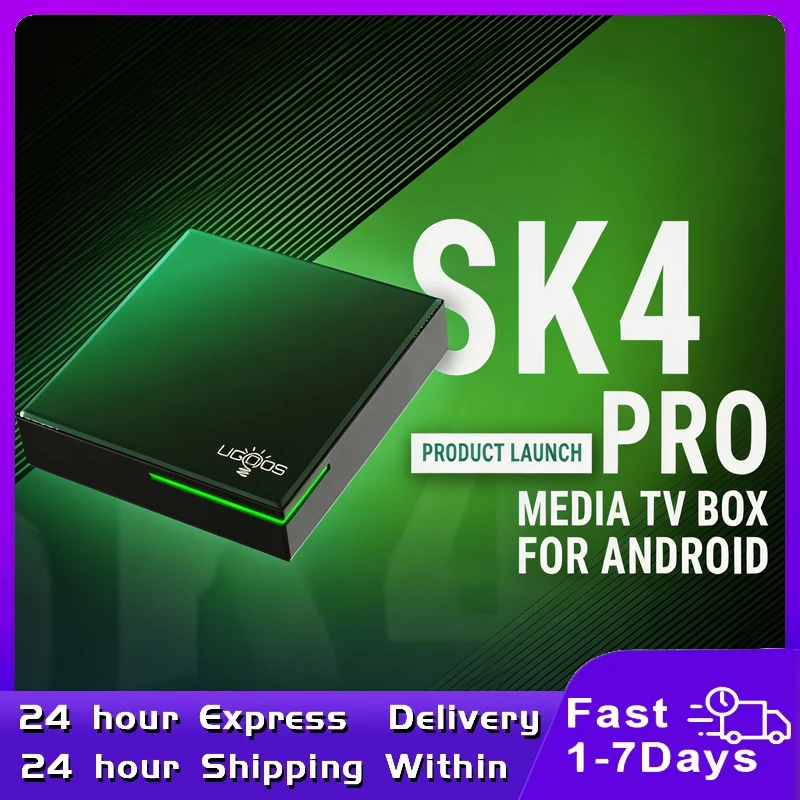 

UGOOS SK4 Pro Smart TV Box Android 14 Amlogic S905x5M-J 4GB 64GB 2.4G/5G Wifi BT5.4 4K Set Top Box Support Dolby Vision Player
