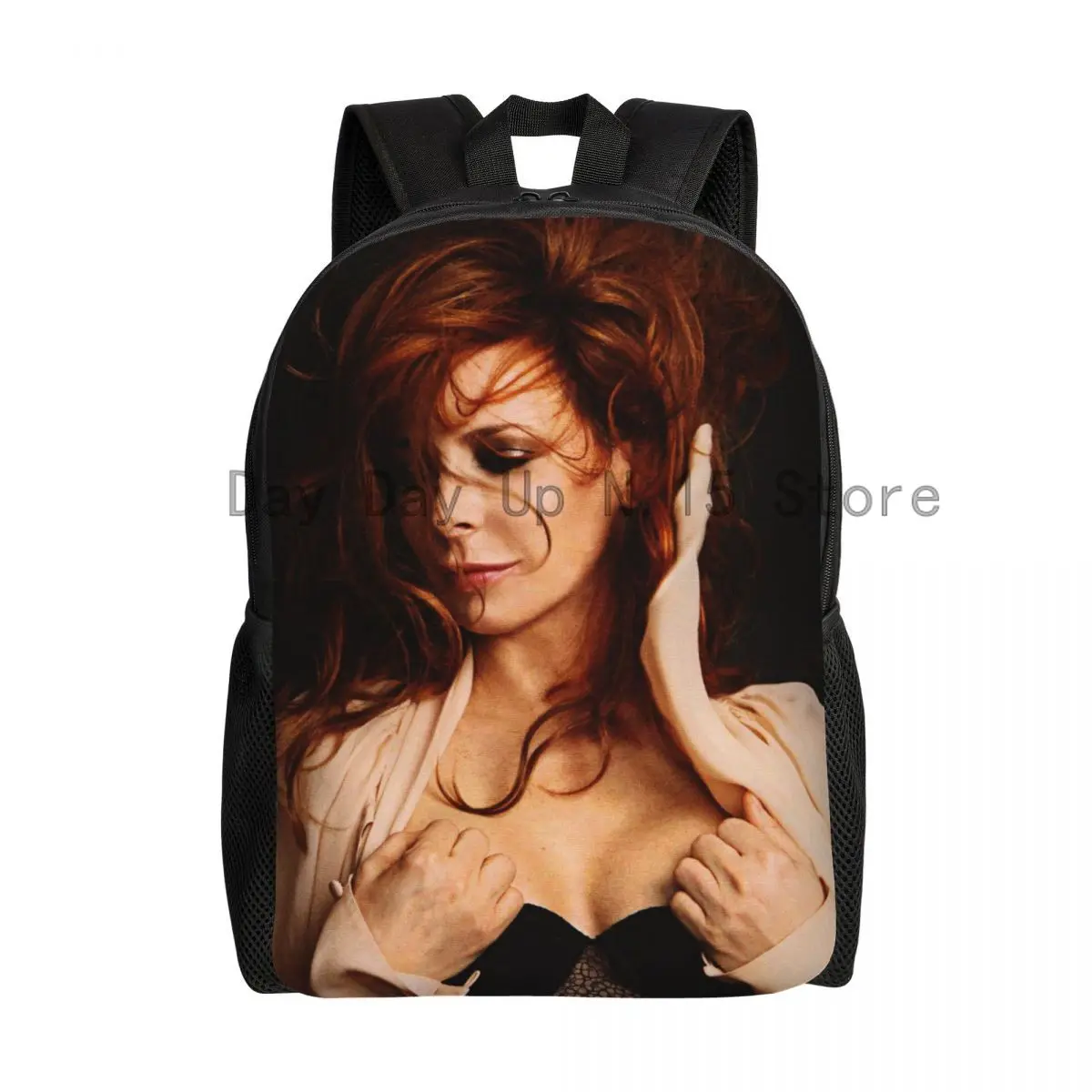 Customized Lovely Mylene Farmer Backpacks Men Women Basic Bookbag for School College French Singer Bags