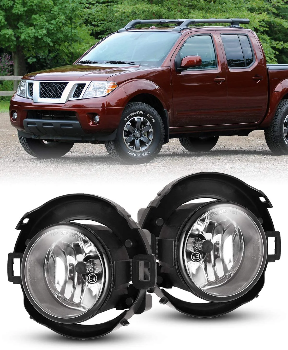 Fog Light Assembly for Nissan Frontier Navara 2005-2011 Driving Lamp Pair Direct Replacement